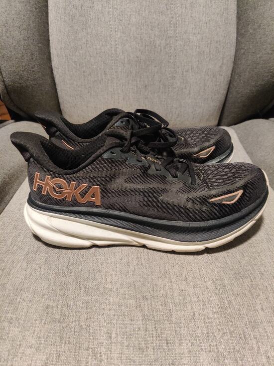 Hoka One One Shoes - Size 7.5B - Hoka One One HOKA Clifton 9 Black Rose Gold W